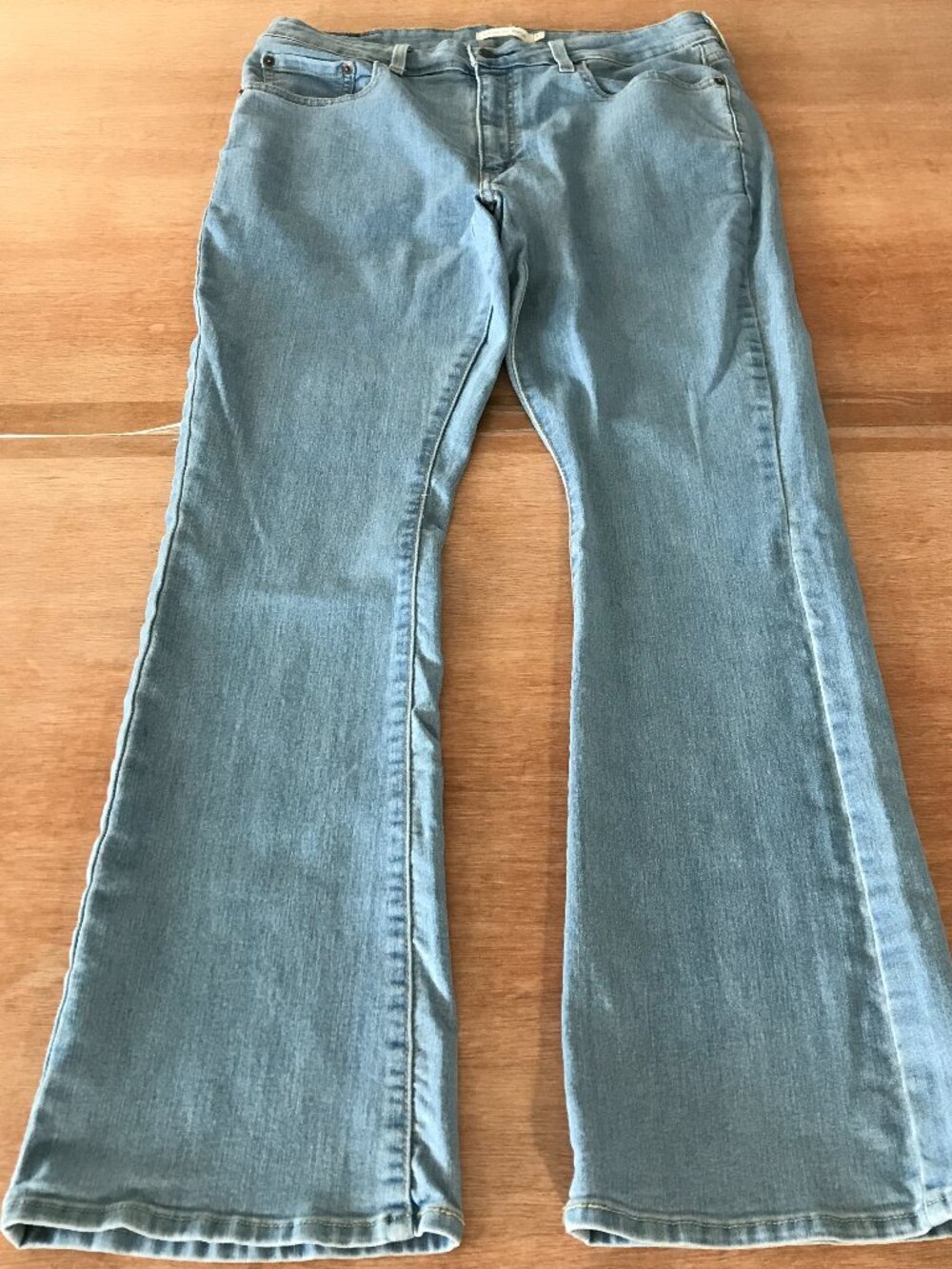 Levi's 725 Bootcut Jeans Women 32 Blue High Rise Medium Wash Stretch Slimming